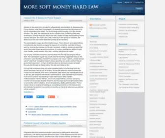 Moresoftmoneyhardlaw.com(Campaign Finance Law Blog) Screenshot