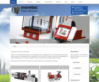 Moretec.nl(Moretec Plastic Machinery) Screenshot