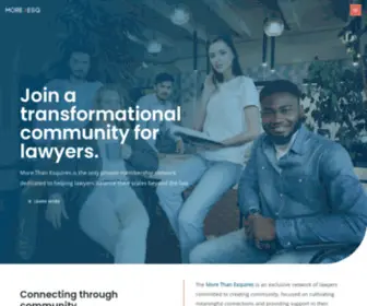 Morethanesquires.com(Join a Transformational Community for Lawyers) Screenshot