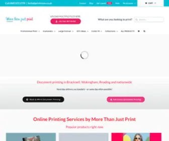 Morethanjustprint.co.uk(Online Printing Services) Screenshot