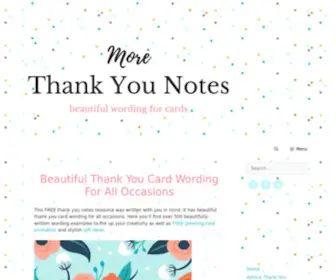 Morethankyounotes.com(THANK YOU NOTE WORDING FOR ALL OCCASIONS) Screenshot
