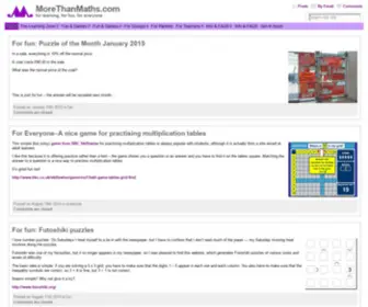 Morethanmaths.com(MoreThanMaths) Screenshot
