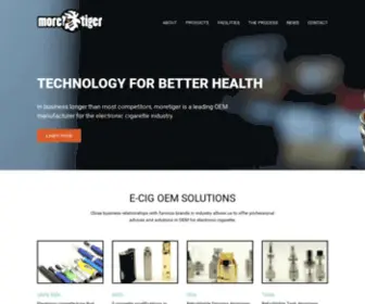 Moretiger.com(OEM factory in China specialized in electronic cigarettes. E) Screenshot
