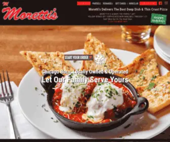 Morettischicago.com(Pizza Delivery from Morettis The Best Deep Dish & Thin Crust) Screenshot