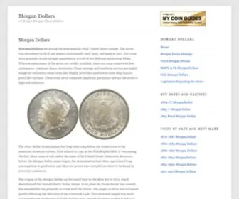 Morgandollars.net(Guide to U.S. Morgan Dollars The Morgan Silver Dollar) Screenshot