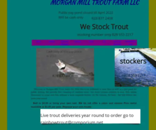 Morganmilltroutfarm.com(We offer public fishing as well as fingerlings and stocking) Screenshot