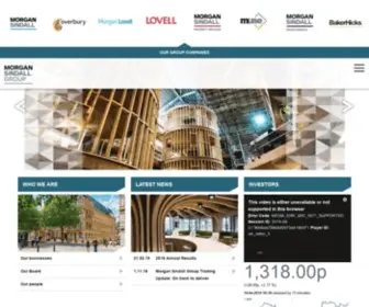 Morgansindall.com(Morgan Sindall Group plc) Screenshot