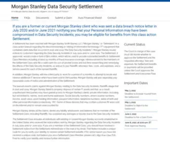 Morganstanleydatasecuritysettlement.com(Morgan Stanley Litigation) Screenshot