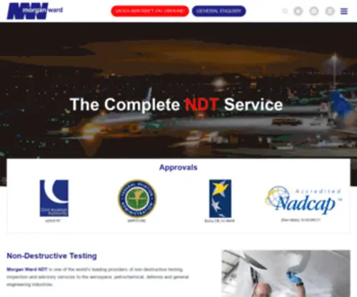 Morganward.co.uk(Non-destructive Testing) Screenshot