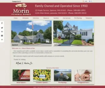 Morin-Morrison.com(Morin Funeral Homes) Screenshot