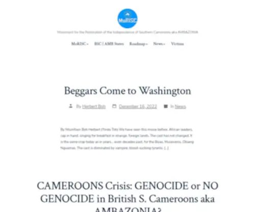Morisc.org(Movement for the Restoration of the Independence of Southern Cameroons) Screenshot