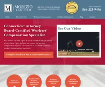 Moriziolawfirm.com(Stratford workers' compensation lawyer Lawrence Morizio) Screenshot