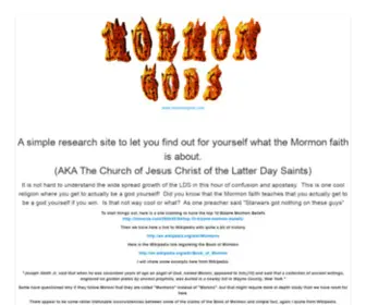 Mormongods.com(Mormon Gods) Screenshot