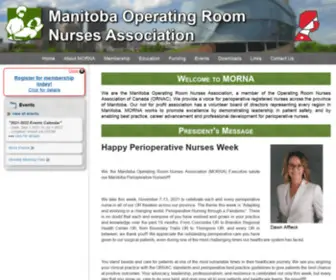 Morna.ca(Manitoba Operating Room Nurses Association (MORNA)) Screenshot