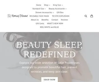 Morningglamour.com(The Satin Pillowcase for Beautiful Hair and Skin) Screenshot