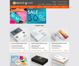 Morningprint.com(Premium Business Cards) Screenshot