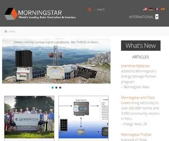 Morningstarcorp.com(Solar Charge Controllers & Inverters) Screenshot