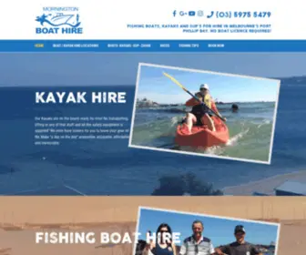 Morningtonboathire.com.au(Mornington Boat Hire Melbourne Fishing Boat Kayak SUP Hire) Screenshot