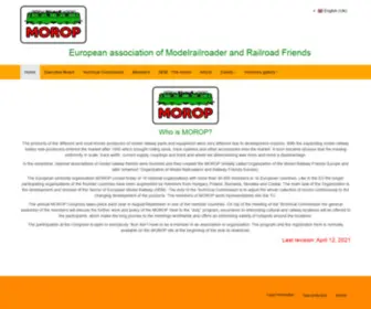 Morop.eu(Union Européenne des Modélistes Ferroviaires et des Amis des Chemins de Fer) Screenshot