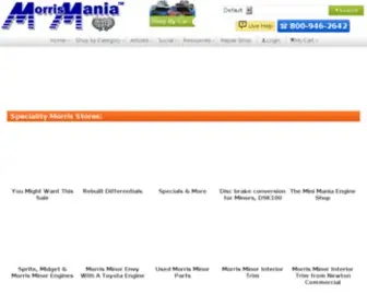 Morrismania.com(Morris Minor Parts and Accessories) Screenshot