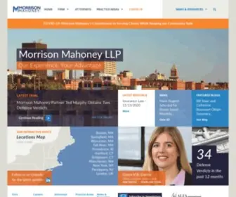 Morrisonmahoney.com(Morrison Mahoney Trial Attorneys) Screenshot