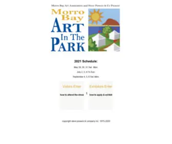 Morrobayartinthepark.com(Morro Bay Art in the Park) Screenshot