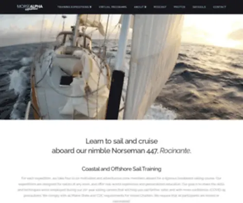 Morsealpha.com(Liveaboard Sail Training Expeditions) Screenshot
