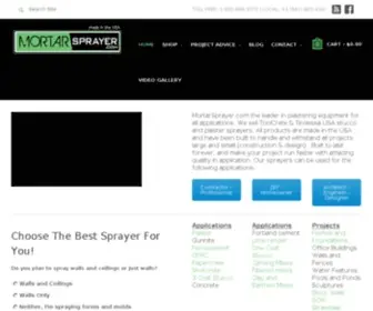 Mortarsprayer.com(Stucco Sprayer) Screenshot