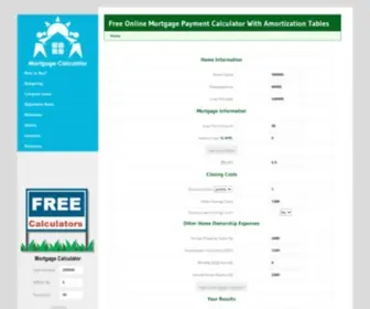 Mortgagecalculator.biz(Mortgage Calculator With PMI) Screenshot