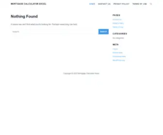 Mortgagecalculatorexcel.org(Mortgage Calculator Excel) Screenshot