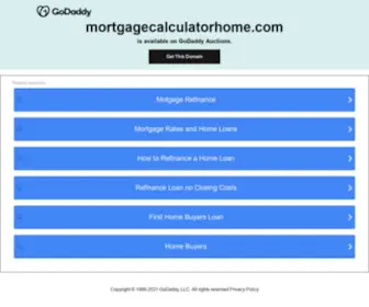 Mortgagecalculatorhome.com(Free Mortgage Calculator) Screenshot