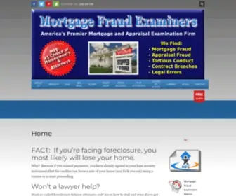 Mortgagefraudexaminers.com(We Will Examine Your Mortgage for Fraud) Screenshot