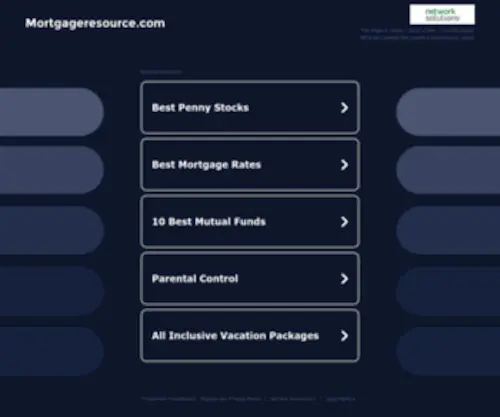 Mortgageresource.com(Mortgageresource) Screenshot
