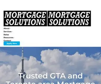 Mortgagesolutions.ca(Toronto and GTA Mortgages Made Easy) Screenshot