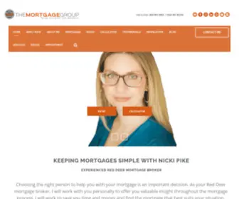 Mortgagewithnicki.com(Red Deer Mortgage Broker) Screenshot