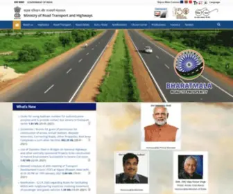 Morth.gov.in(Ministry of Road Transport & Highways) Screenshot