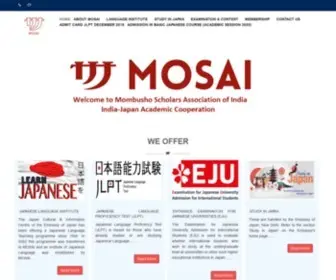 Mosai.org.in(Mombusho Scholars Association of India) Screenshot