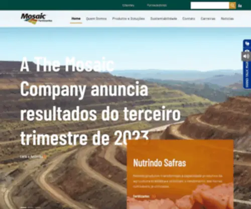 Mosaicco.com.br(Mosaic Fertilizantes) Screenshot