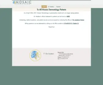 MosaiCDermatology.com(Mosaic Dermatology) Screenshot