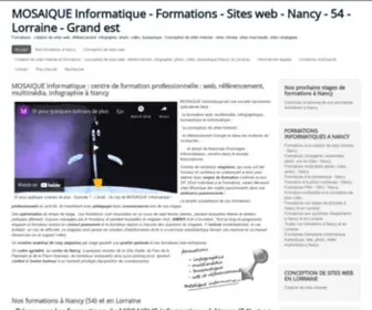 Mosaique-Info.fr(Informatique, création de sites Internet, référencement, infographie, photo, vidéo, bureautique) Screenshot