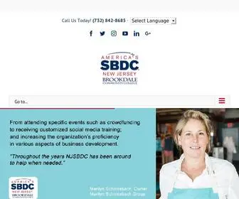 Mosbdc.com(NJ Small Business Development Center at Brookdale Community College Monmouth/Ocean County NJ) Screenshot