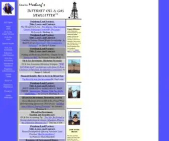 Mosburgoil-Gas.com(Lewis Mosburg's Oil & Gas Newsletter and Expert Witness Services) Screenshot