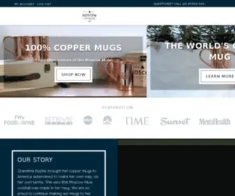 Moscowcopper.com(Moscow Mule Copper Mugs & More) Screenshot