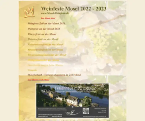 Mosel-Weinfeste.de(Weinfeste Mosel 2023) Screenshot