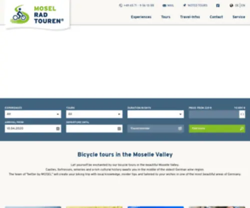 Moselle-Bike-Tours.com(Bicycle tours in the Moselle Valley) Screenshot