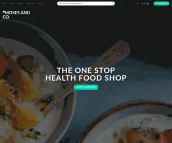 Mosesandco.com.au(Health Food Shop) Screenshot