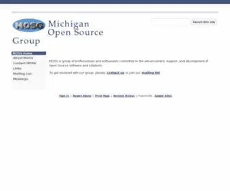 Mosg.org(Michigan Open Source Group) Screenshot