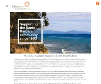 Mosherfoundation.org(Mosher Foundation Santa Barbara) Screenshot