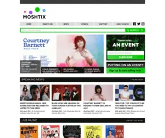 Moshtix.co.nz(Live entertainment tickets) Screenshot