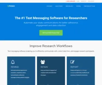 Mosio.com(Text Messaging Solutions for Clinical Research) Screenshot
